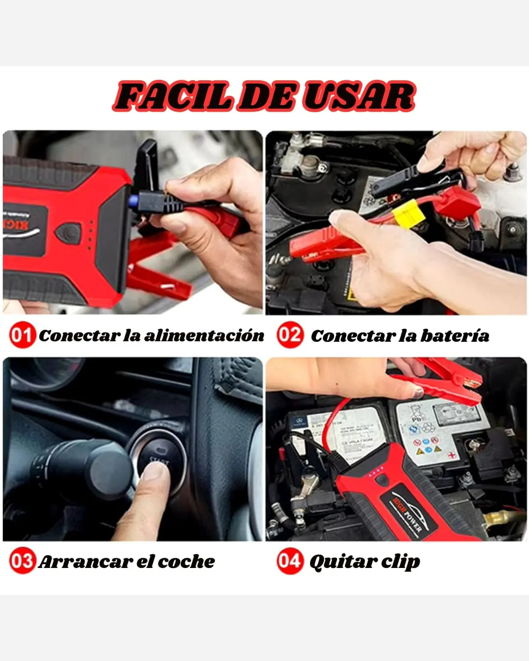 Arrancador de autos multifuncional
